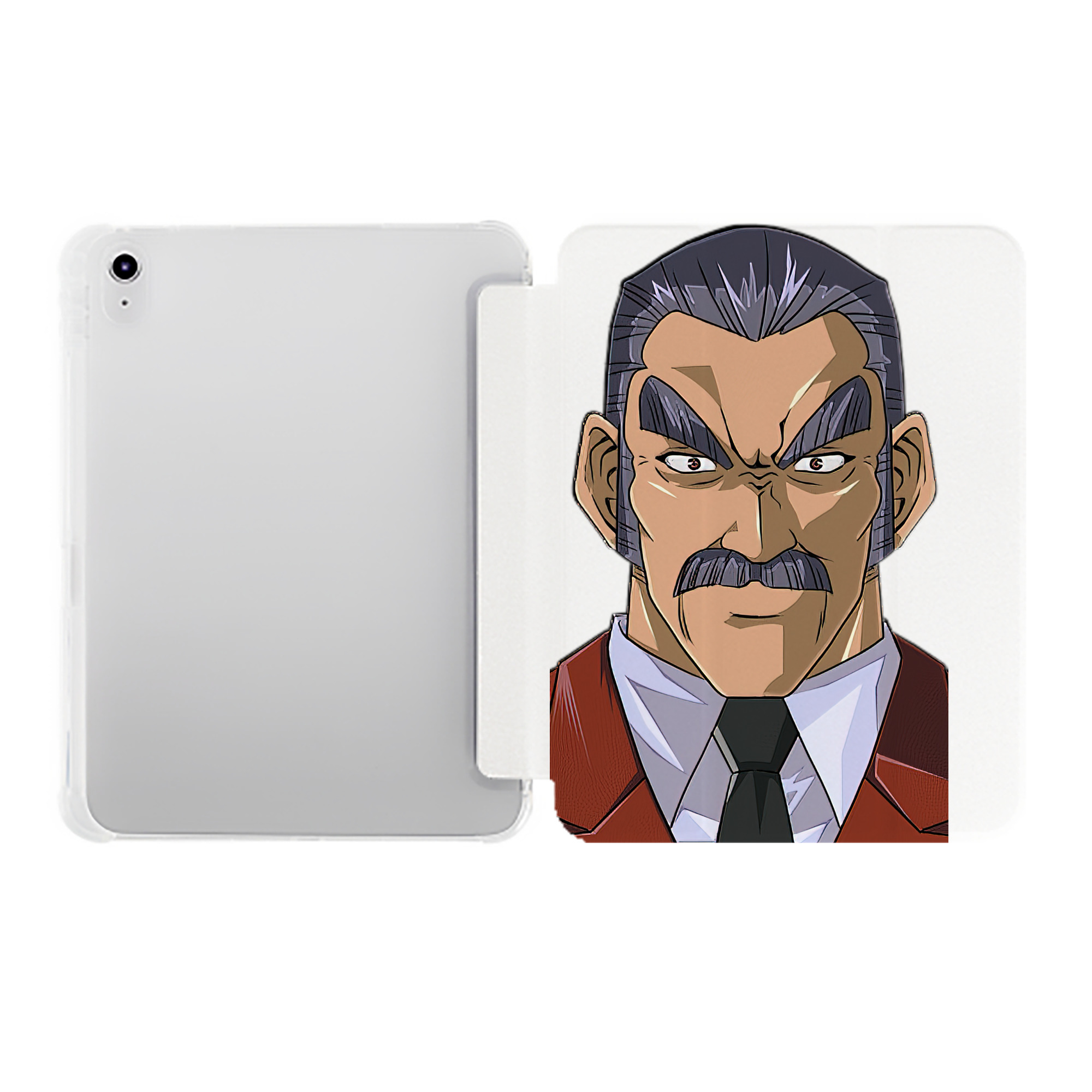 （画像用） 遊☆戯☆王 Yu-Gi-Oh! IPad ケース ペン収納付き 三つ折りスタンド PUレザー×シリコン 対応機種9.5/10.5/10.9インチ